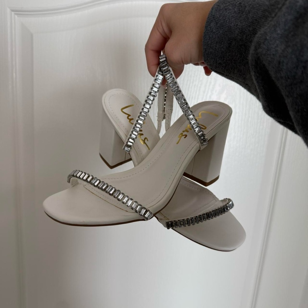 White black heels